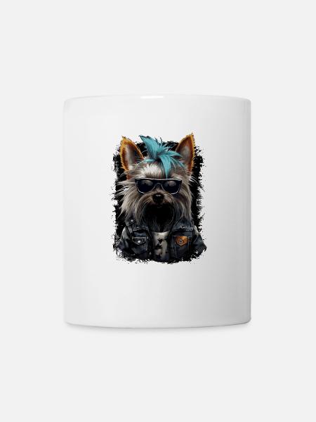 Punk Yorkshire Terrier - Tasse - Weiß