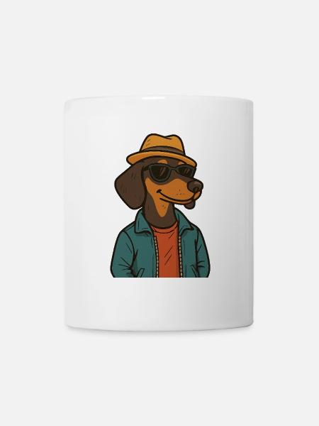 Cooler Hund im Streetstyle - Tasse - Weiß