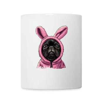 Bouledogue français en costume de lapin - Mug blanc - blanc - Devant