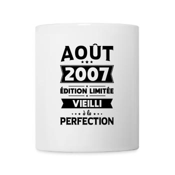 18th Birthday - August 2007 Perfection - Mug - white - Front