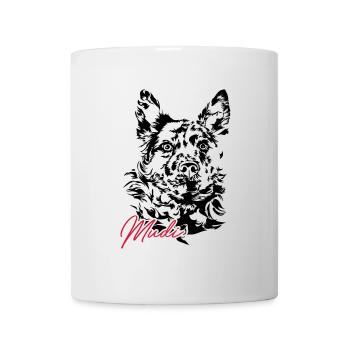 Hungarian MUDI shepherd dog Wilsigns dogs dog - Mug - white - Front
