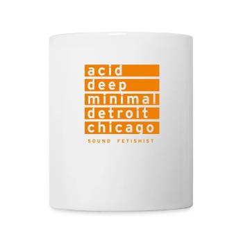 acide, profond, minimal, detroit, chicago - Mug blanc - blanc - Devant