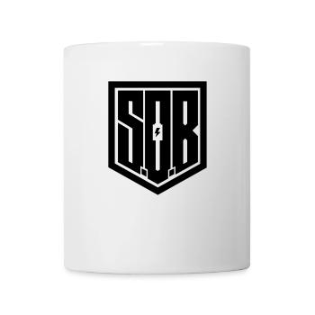 Sons of Battery - Modern S.O.B Logo - Tasse - Weiß - Vorne