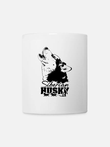 Musher de chien de traîneau SIBERIAN HUSKY Wilsigns - Mug blanc - blanc
