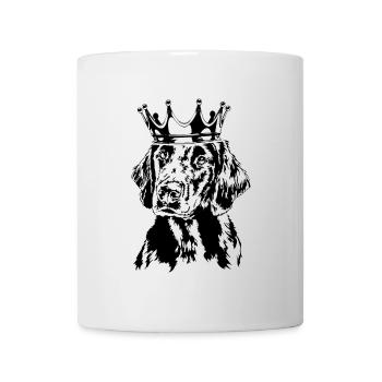 Flat COATED RETRIEVER chien chien chien - Mug blanc - blanc - Devant