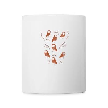 Schleiereulen Illustration - Tasse - Weiß - Vorne