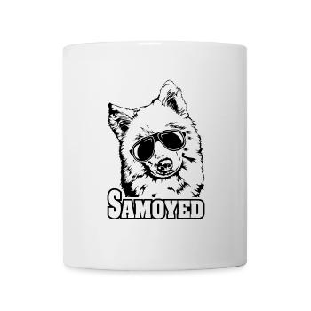 Drôle SAMOYED cool lunettes de soleil chien chien - Mug blanc - blanc - Devant