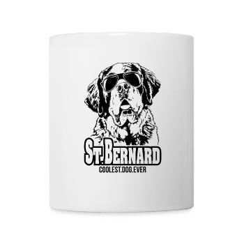 ST BERNARD coolest dog ever Hundespruch Hund - Tasse - Weiß - Vorne