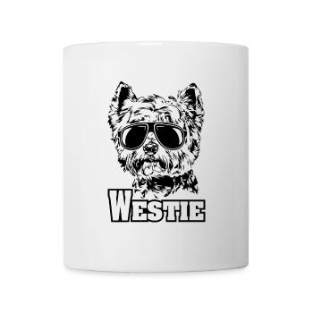 WESTIE cool lunettes de soleil chiens chien - Mug blanc - blanc - Devant