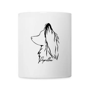 PAPILLON Profil Hunde Hund Wilsigns - Tasse - Weiß - Vorne