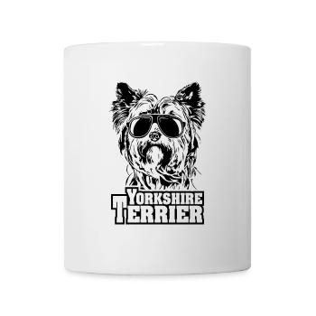 YORKSHIRE TERRIER cool lunettes de soleil chiens chien - Mug blanc - blanc - Devant