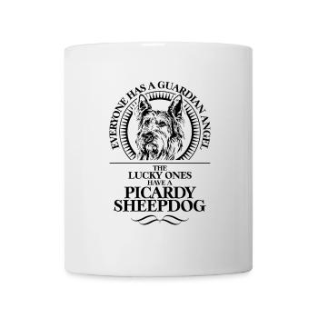 PICARDY SHEEPDOG Guardian Angel Hundespruch Hunde - Tasse - Weiß - Vorne