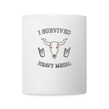 Heavy Metal Überlebt - Tasse - Weiß - Vorne