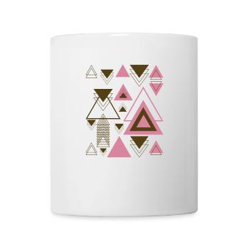 Dreiecke Geometrie Minimalistisches Roségold - Tasse - Weiß - Vorne
