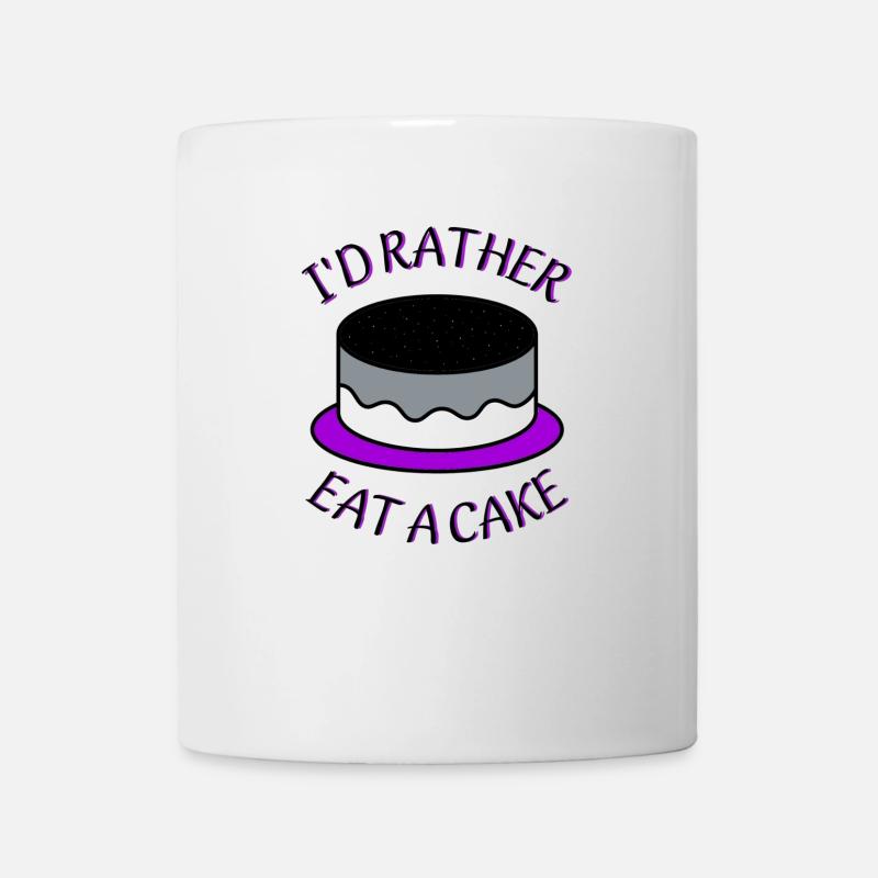 Gâteau asexué « Je préfère manger un gâteau » - Mug blanc - blanc