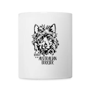 Loved by AUSTRALIAN TERRIER Hundespruch Wilsigns - Tasse - Weiß - Vorne