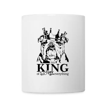 BOULEDOGUE ANGLAIS Roi de tout Chiens Wilsigns - Mug blanc - blanc - Devant