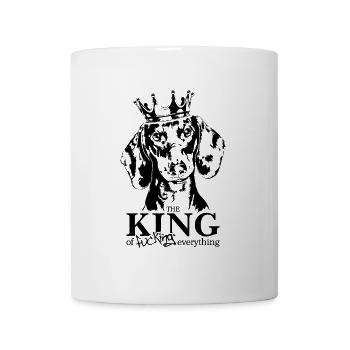 DACHSHUND DACHSHUND Roi de tout chien Wilsigns - Mug blanc - blanc - Devant