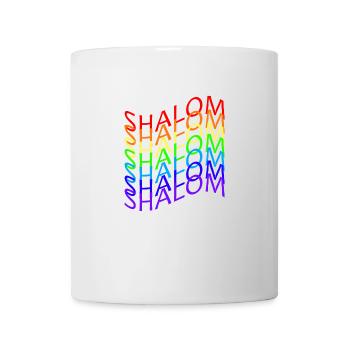 SHALOM ARC EN CIEL FLAG - Mug blanc - blanc - Devant