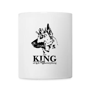 Malinois Roi de tout Chiens Disant - Mug blanc - blanc - Devant