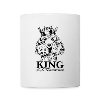 Zwergpudel King of everything Spruch Hunde Hund - Tasse - Weiß - Vorne