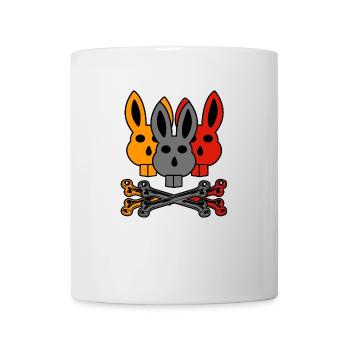 böses Hasi "bad bunny" aesthetic danger style - Tasse - Weiß - Vorne