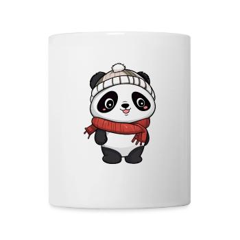 Cute panda in festive winter look! - Mug - white - Front