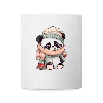 Cute panda in festive winter look! - Mug - white - Front