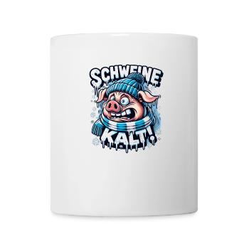 Schweinekalt - Tasse - Weiß - Vorne