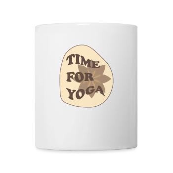 time for yoga - Tasse - Weiß - Vorne
