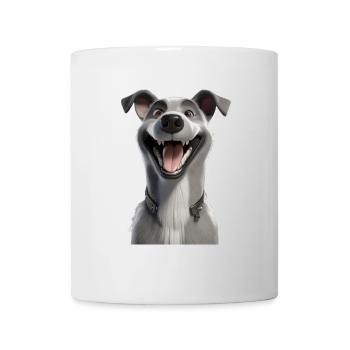 Grinning Greyhound Mascot - Mug - white - Front