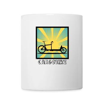 Popartstyle Cargo Bike, Cargo Bike - Mug - white - Front