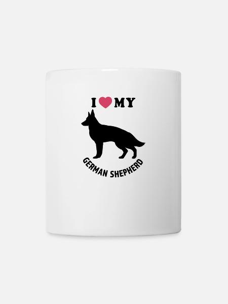 I love my German shepherd - Mug - white