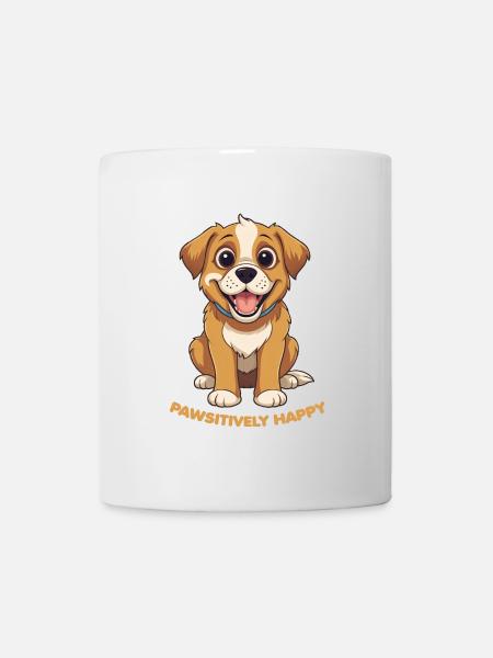 Glück Hündchen - Tasse - Weiß