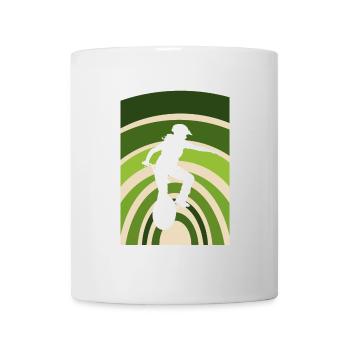 Einradfahren Hochrad - Tasse - Weiß - Vorne