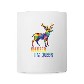 Oh Deer I'm Queer - Tasse - Weiß - Vorne