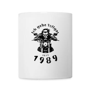 35e anniversaire Je tourne à plein régime depuis 1989 - Mug blanc - blanc - Devant