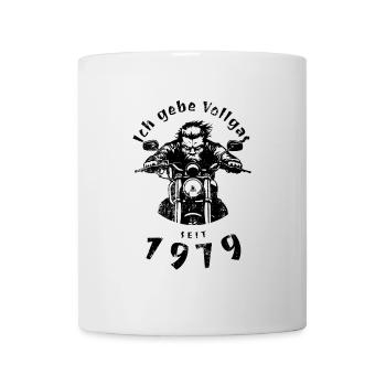 45. Geburtstag Ich gebe Vollgas seit 1979 - Tasse - Weiß - Vorne