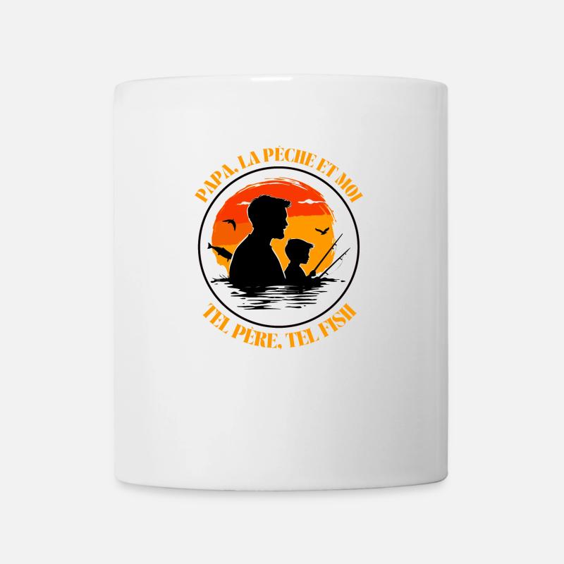Papa, la pêche et moi - Mug blanc - blanc