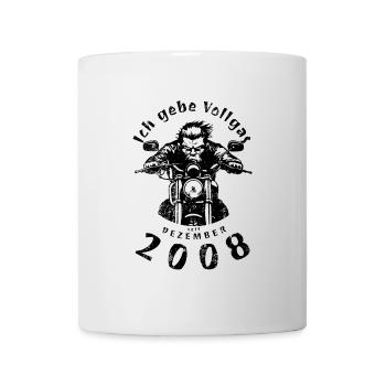 16ème anniversaire Je tourne à plein régime depuis 12/2008 - Mug blanc - blanc - Devant