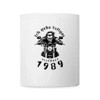 35e anniversaire Je tourne à plein régime depuis 12/1989 - Mug blanc - blanc - Devant