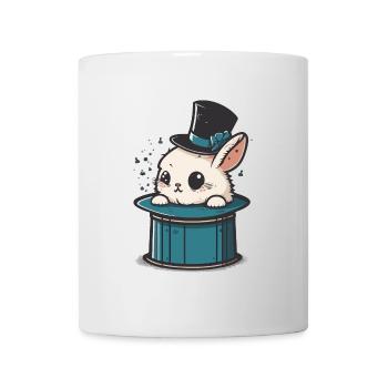 Lapin fantasque dans un chapeau de magicien : un enchantement - Mug blanc - blanc - Devant