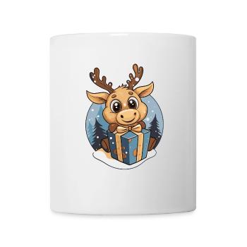 Mignon orignal avec cadeau à Noël - Mug blanc - blanc - Devant