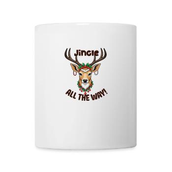Jingle All the Way - Conception festive de renne - Mug blanc - blanc - Devant