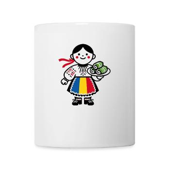 Traditionelles rumänisches Kind mit Kohlrouladen - Tasse - Weiß - Vorne