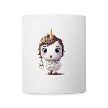 Gläubiger Einhorn Marathon Schlüsselanhänger - Tasse - Weiß - Vorne