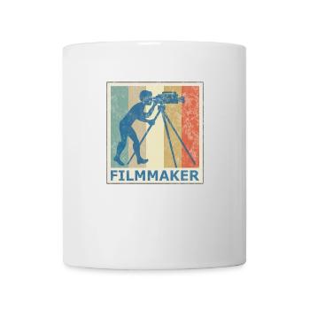 Retro Vintage Style Kamera Kameramann Film - Tasse - Weiß - Vorne