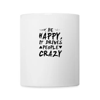 Be Happy - saying - motivation - gift idea - Mug - white - Front