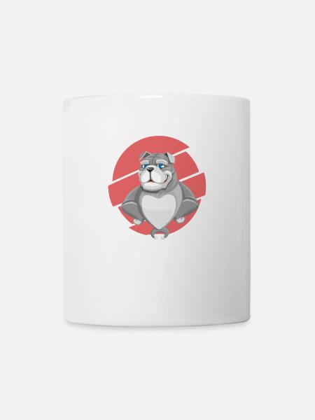 Bulldog Hund - Tasse - Weiß
