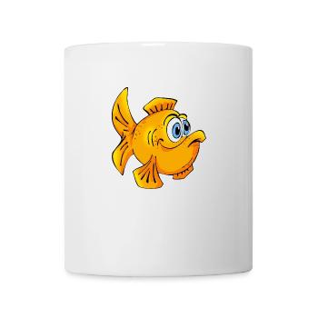 Poisson bande dessinée comique poisson rouge - Mug blanc - blanc - Devant